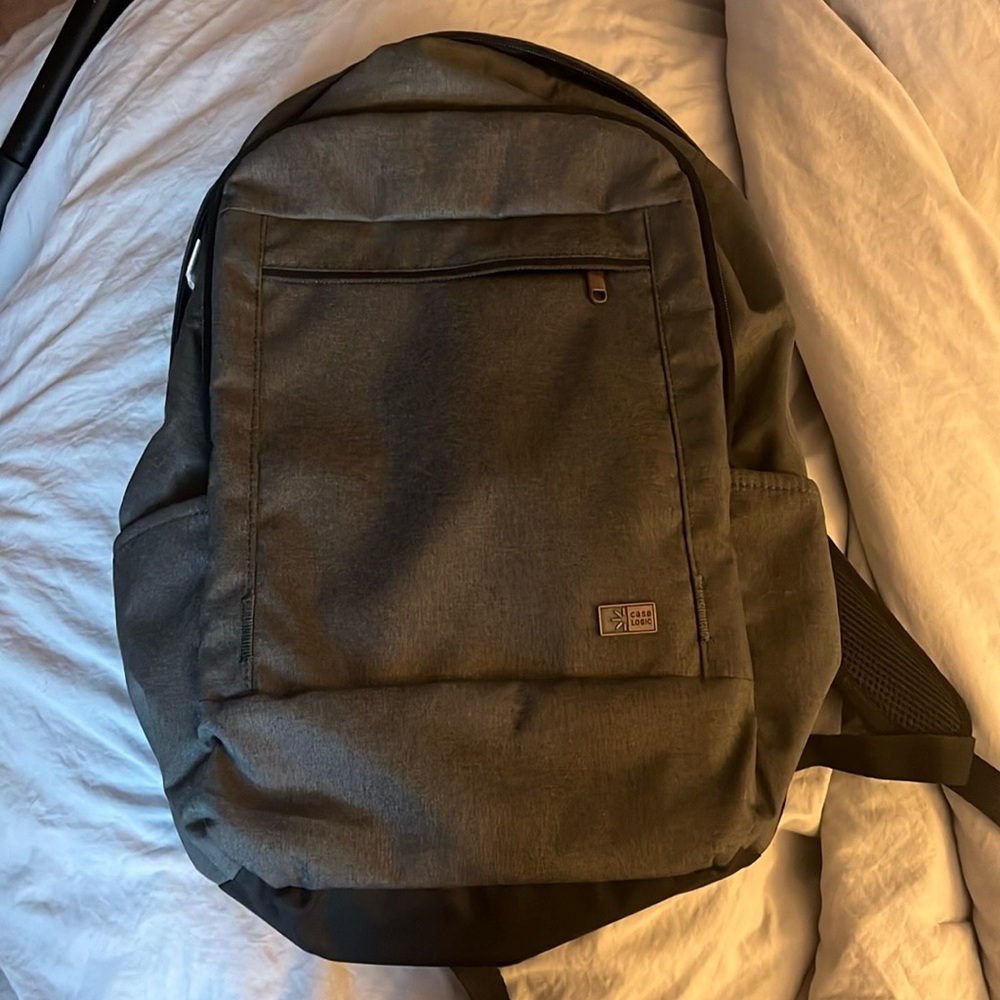 Case Logic grey laptop backpack